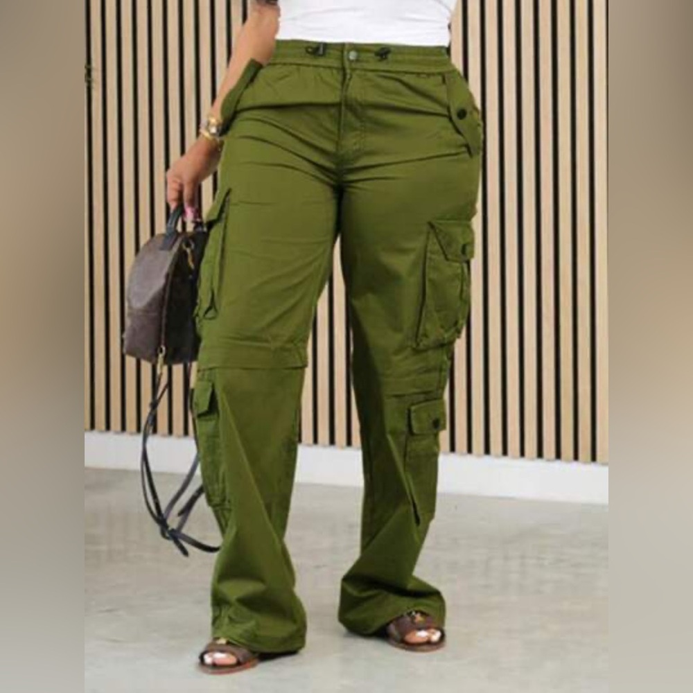 Olive Green Cargo Pants for Women